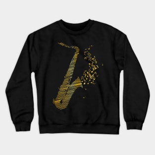 Creative Saxophone Art - Yellow Mix Crewneck Sweatshirt